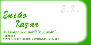 eniko kazar business card